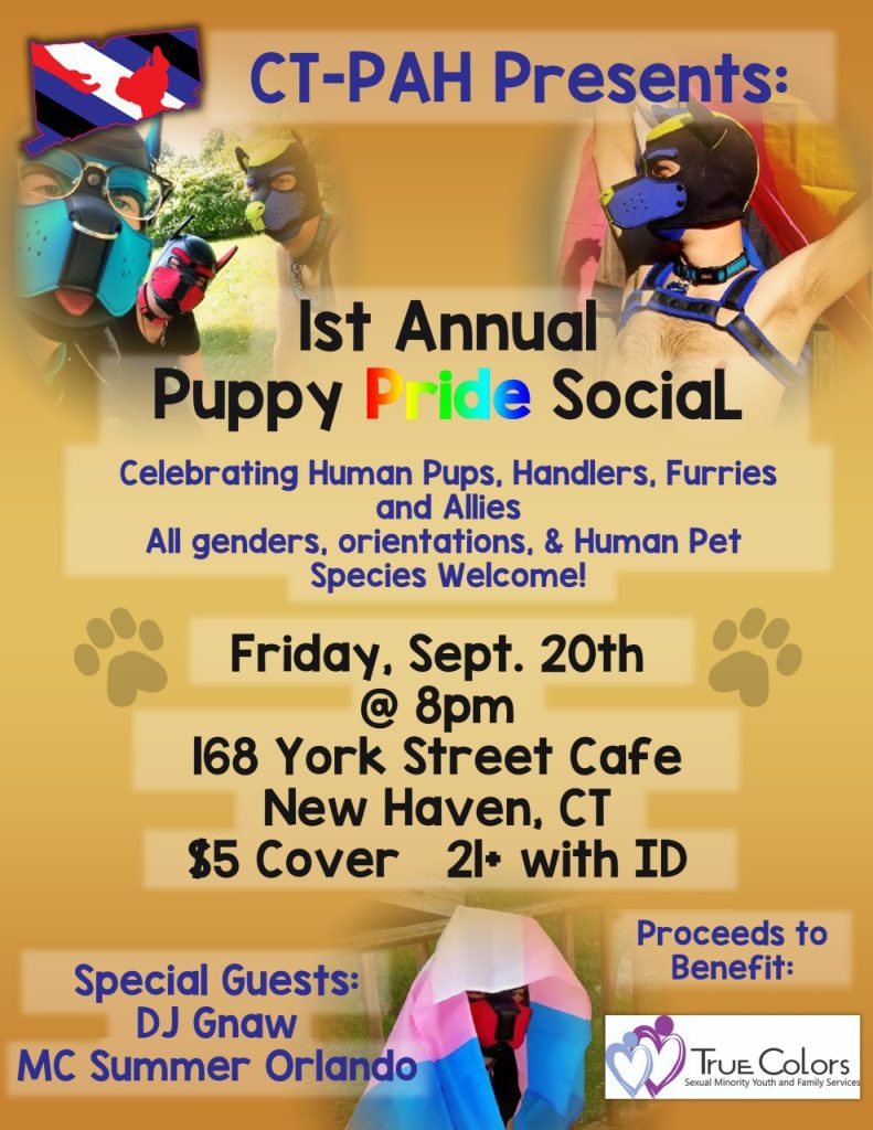 Flyer from CT-PAH's 1st Annual Puppy Pride Social